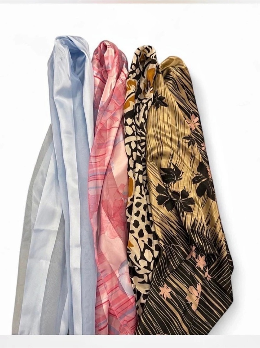 Floral Scarves in Black & Pink Like New